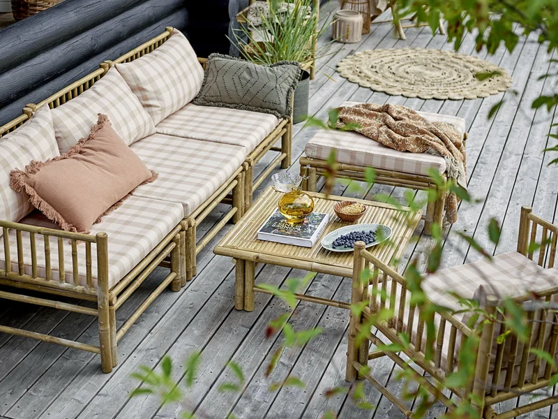 Korfu Module Pouf Nature Bambou - Bloomingville