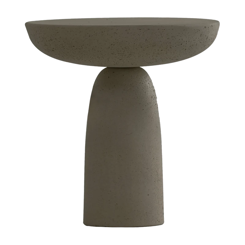 Table basse ronde en béton ciré anthracite 50x47cm Olo - Mogg