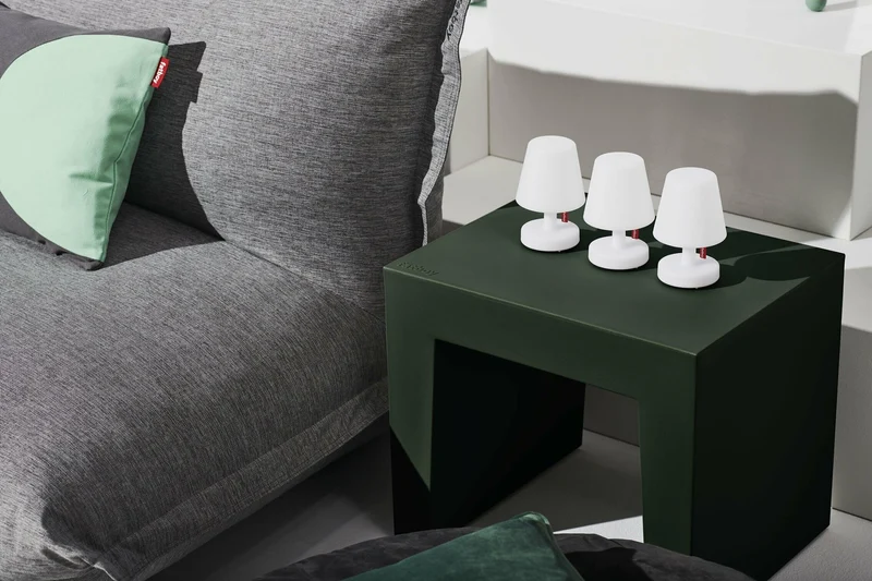 Tabouret de jardin en matières recyclées Concrete - Fatboy