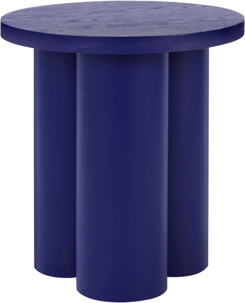 Tabouret en placage de chêne et tôle d'acier myrtille Oly - noo.ma