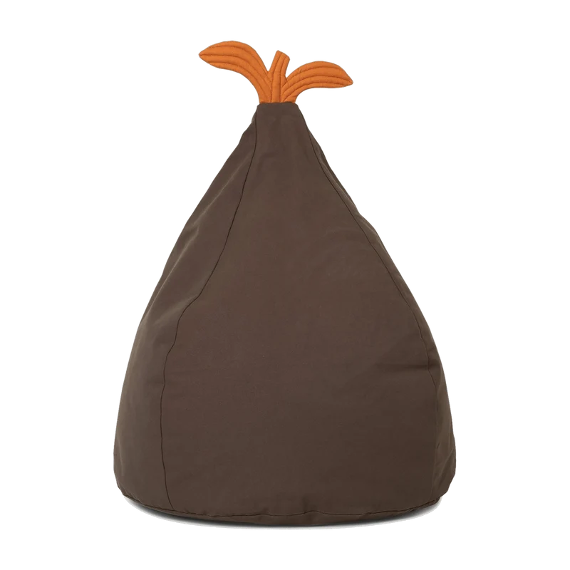 Pouf poire pour enfants en coton biologique vert foncé Pear Bean - Ferm Living
