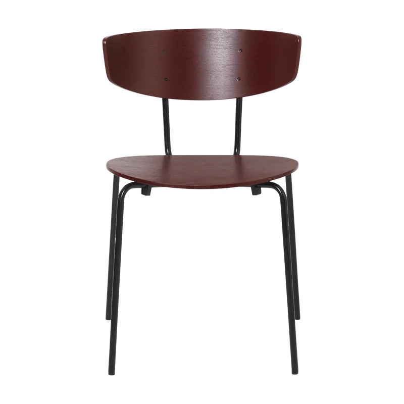 Chaise en frêne marron rouge 50 x 75,5 x 47 cm Herman - Ferm Living