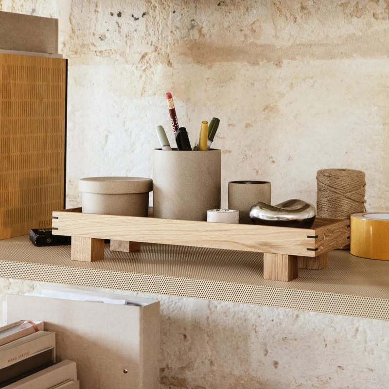 Plateau en chêne naturel 36 x 6 x 12 cm Bon - Ferm Living