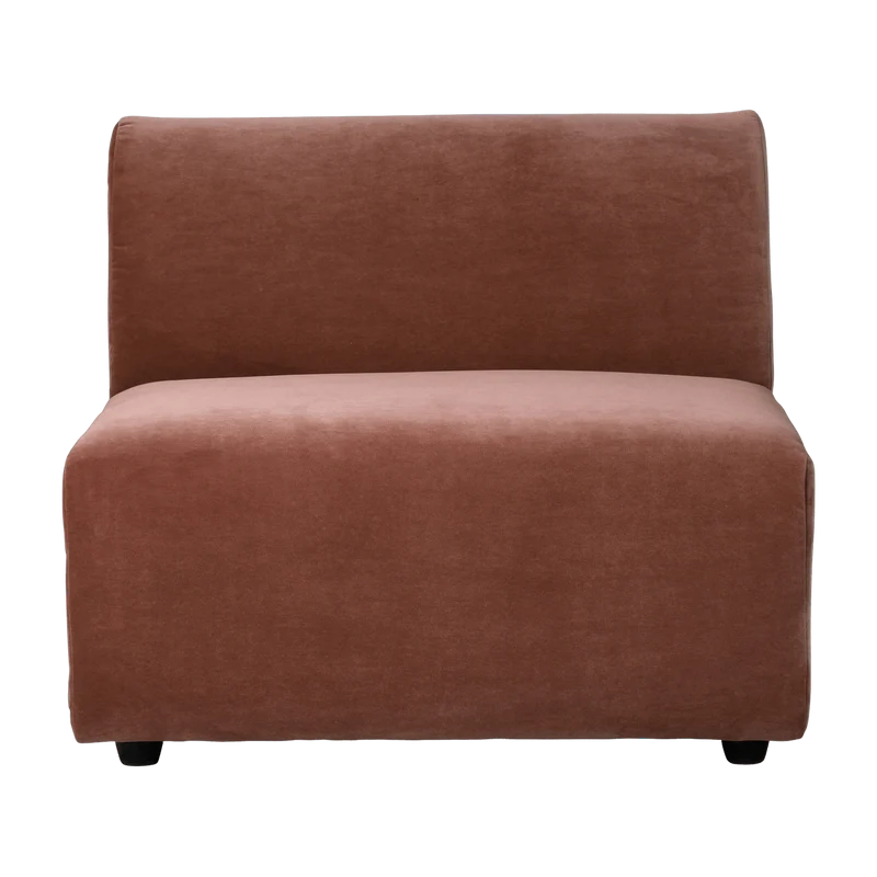 Module 1 place en velours brique Jax - Hkliving