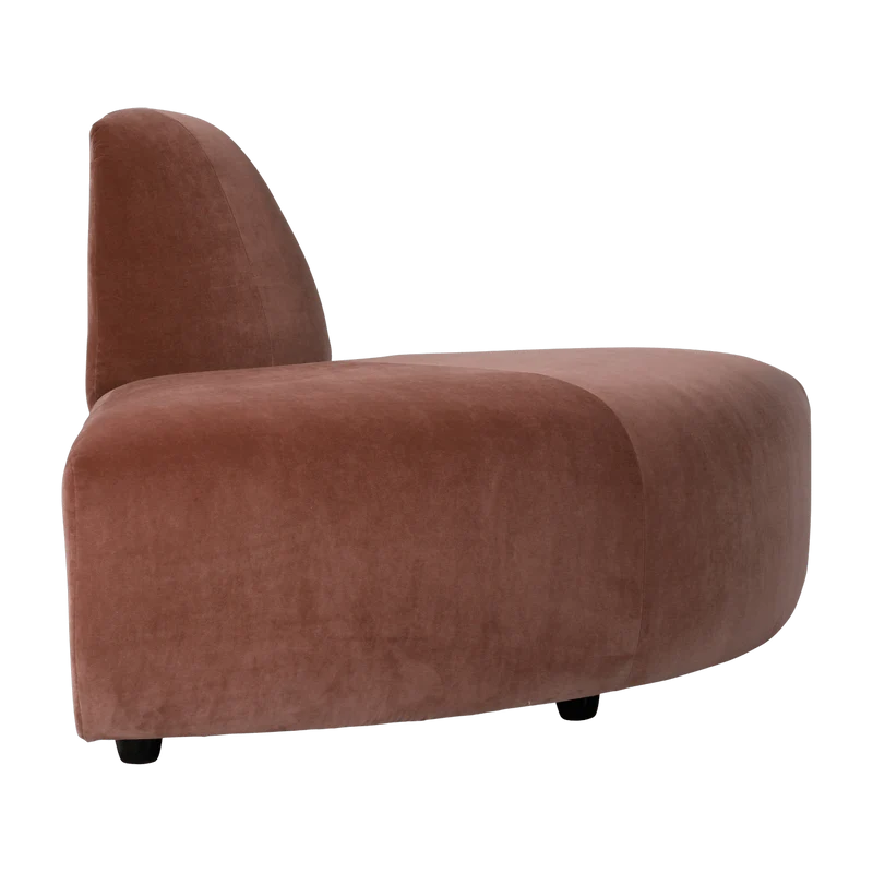 Module arrondi en velours brique Jax - Hkliving