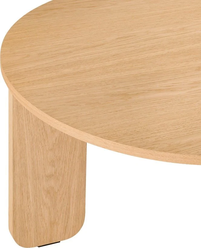 Table basse ronde en chêne naturel 75x37cm L Kuvu - noo.ma