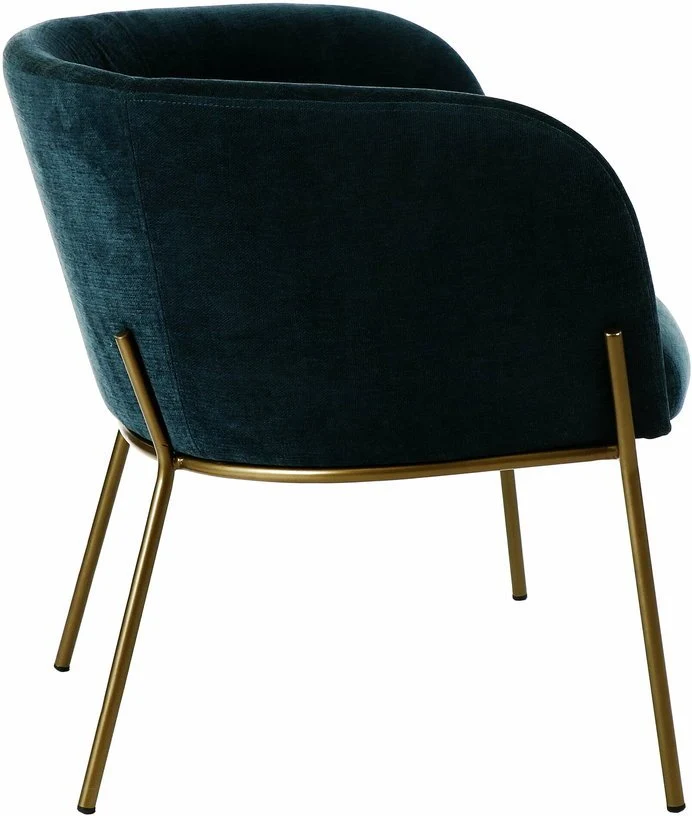 Fauteuil relax en velours pétrole Polka - Pomax