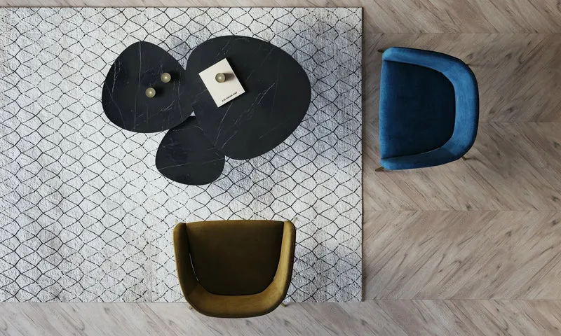 Fauteuil relax en velours pétrole Polka - Pomax