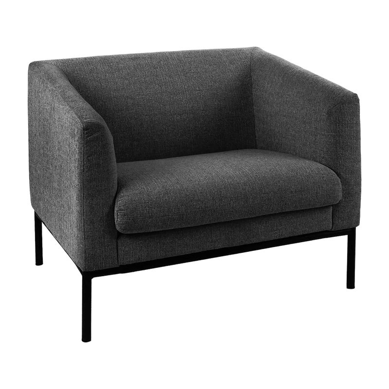 Fauteuil 1 place gris foncé Cony - Pomax