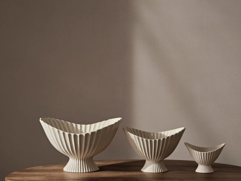 Centre de table fontaine blanc cassé 41 x 24 x 30,5 cm - Ferm Living