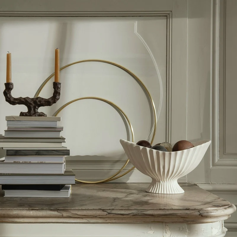 Centre de table fontaine blanc cassé 41 x 24 x 30,5 cm - Ferm Living