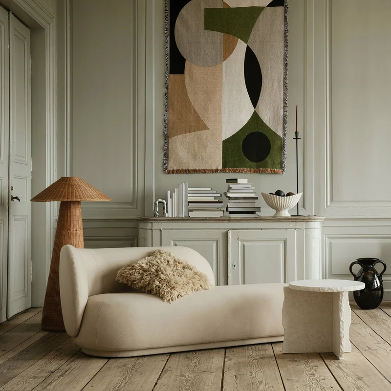 Coussin à poils longs sable clair 50 x 50 cm Meadow - Ferm Living