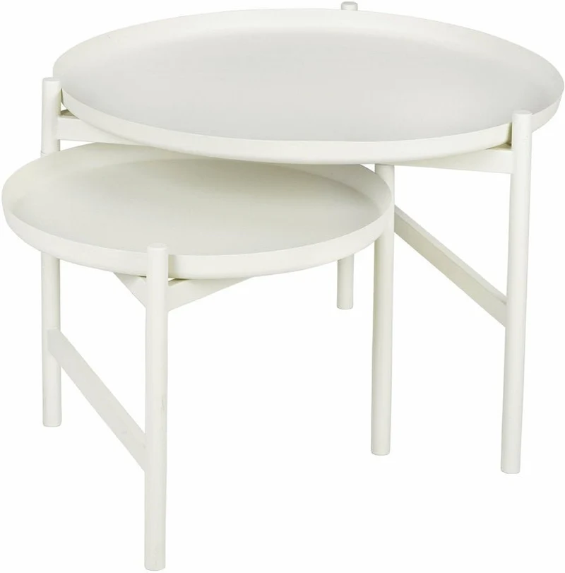 Table basse gigogne en fer blanche Turner Table - Broste Copenhagen