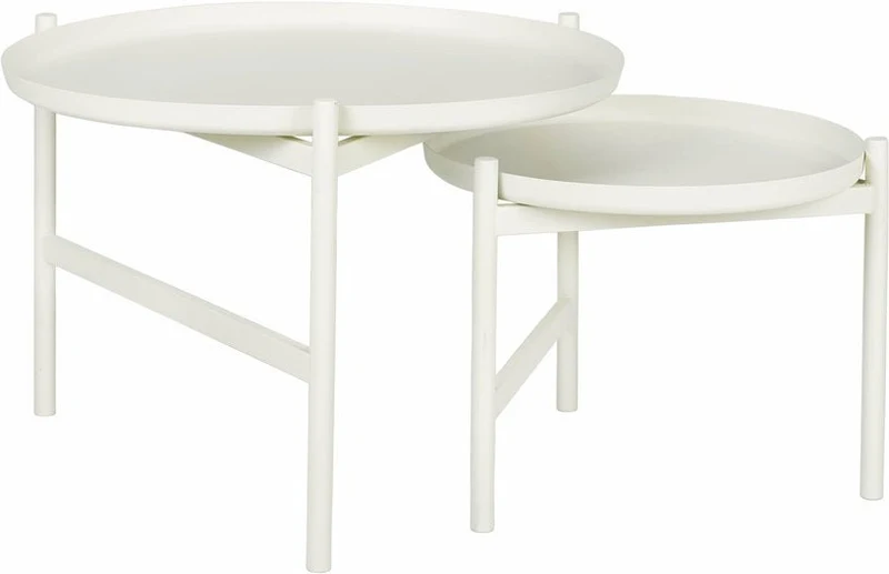 Table basse gigogne en fer blanche Turner Table - Broste Copenhagen