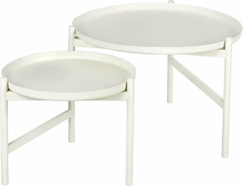 Table basse gigogne en fer blanche Turner Table - Broste Copenhagen