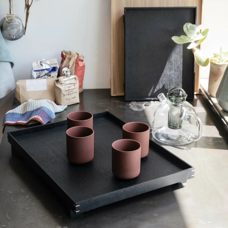 Plateau en chêne noir 36 x 6 x 28 cm Bon - Ferm Living