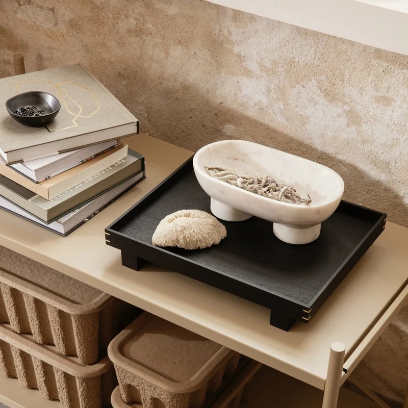 Plateau en chêne noir 36 x 6 x 28 cm Bon - Ferm Living
