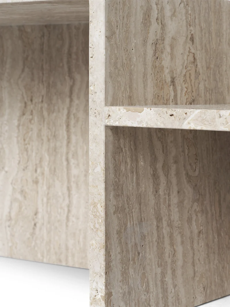 Table basse en travertin 100 x 35 x 55 cm Distinct - Ferm Living