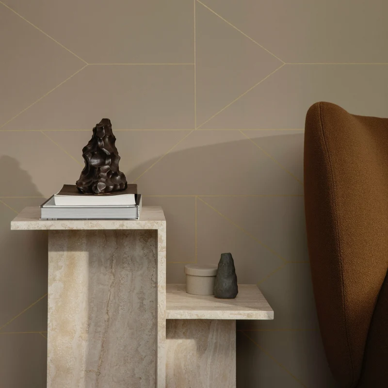 Table d'appoint en travertin 35 x 50 x 59,5 cm Distinct - Ferm Living