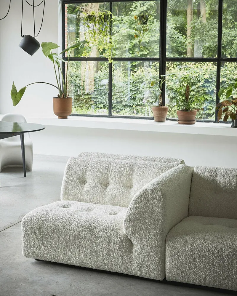 Module d'angle gauche en bouclé crème Vint - Hkliving