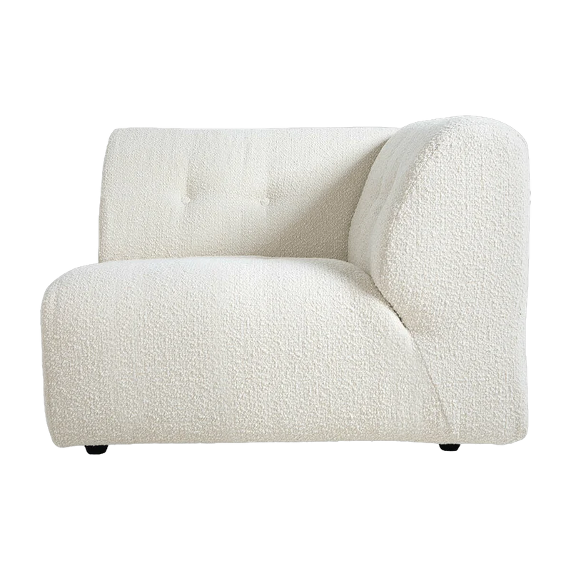 Module d'angle droit en bouclé crème Vint - Hkliving