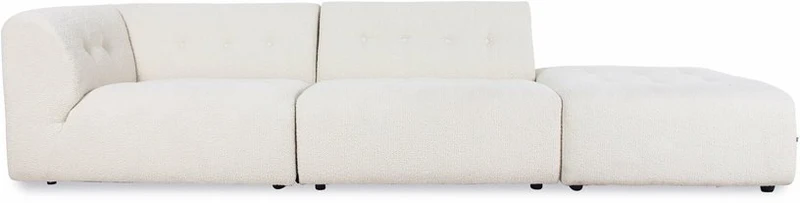 Module d'angle droit en bouclé crème Vint - Hkliving