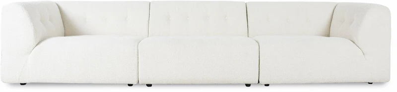 Module d'angle droit en bouclé crème Vint - Hkliving
