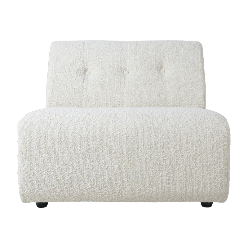 Module milieu 1 place en bouclé crème Vint - Hkliving