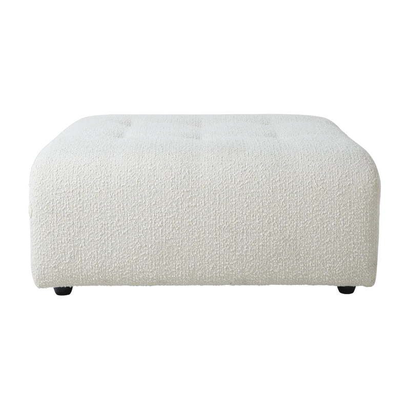 Repose-pieds en bouclé crème Vint - Hkliving