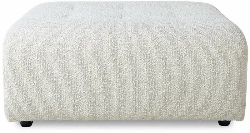 Repose-pieds en bouclé crème Vint - Hkliving