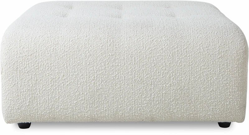 Repose-pieds en bouclé crème Vint - Hkliving