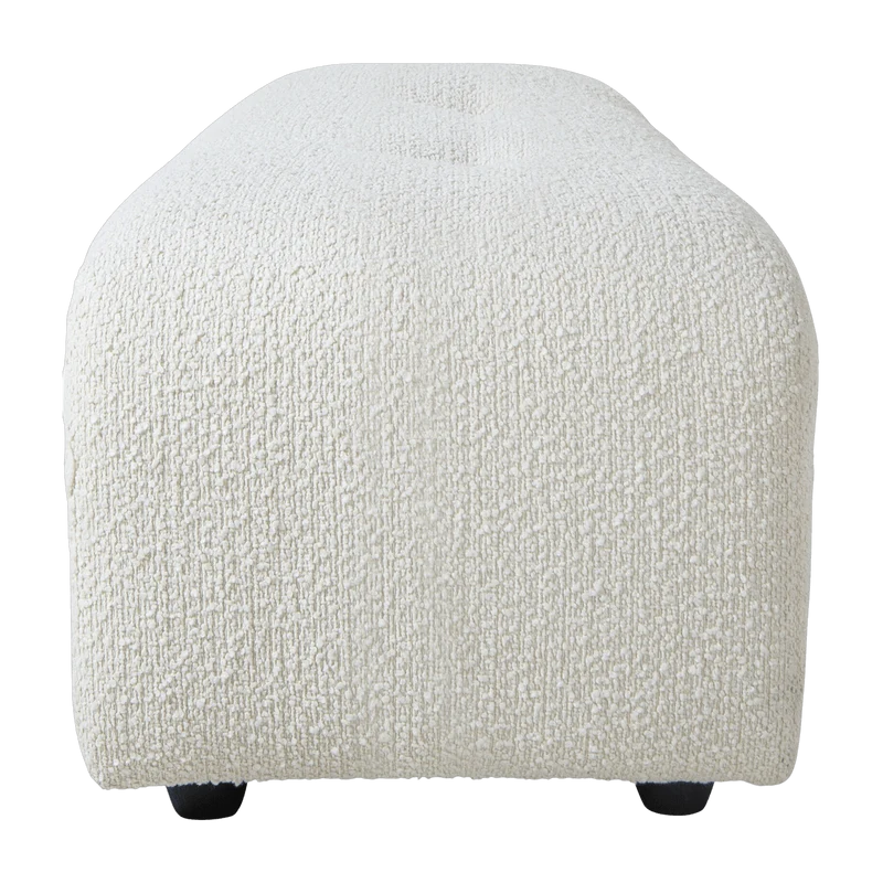 Repose-pieds en bouclé crème S Vint - Hkliving