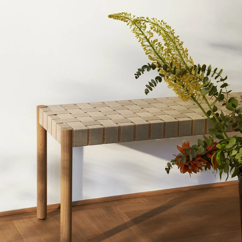 Grand banc en chêne 157 x 36 x 46 cm Betty - &Tradition