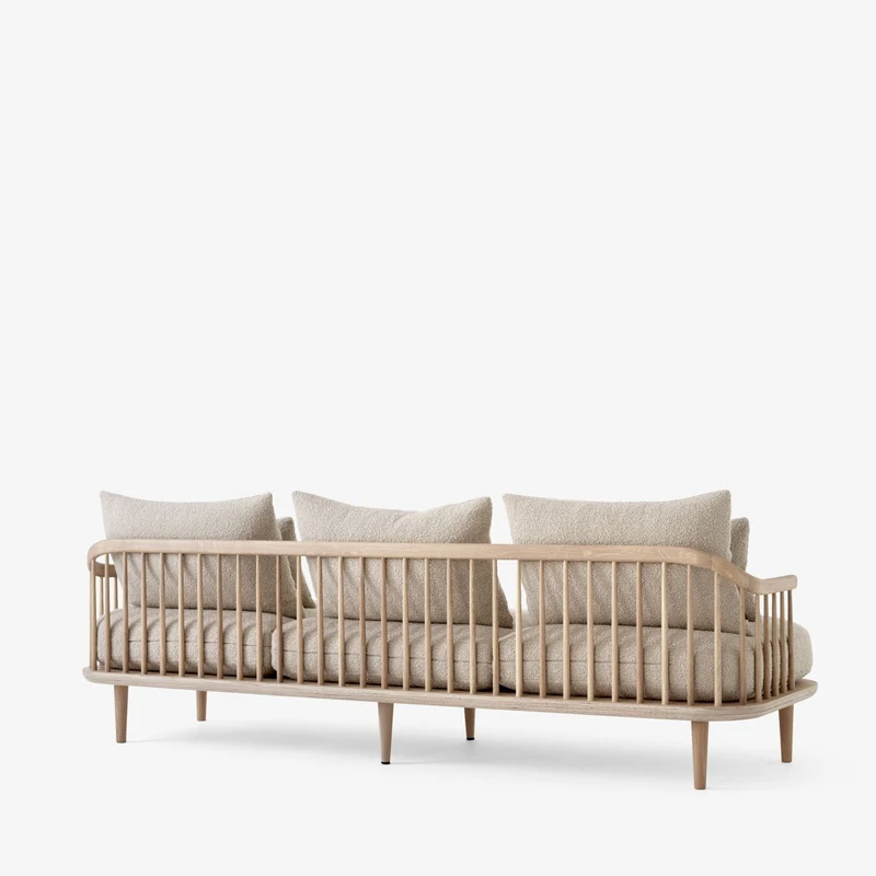 Canapé 3 places en chêne beige 240 x 80 x 70 cm SC12 Fly - &tradition