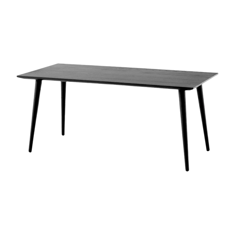 Table d'appoint rectangulaire en chêne massif laqué noir 110x50x48 cm In Between SK23 - &tradition