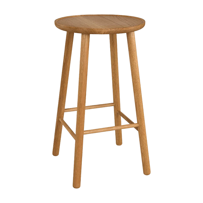 Tabouret de bar en chêne huilé 63 cm ZigZag - Hans K