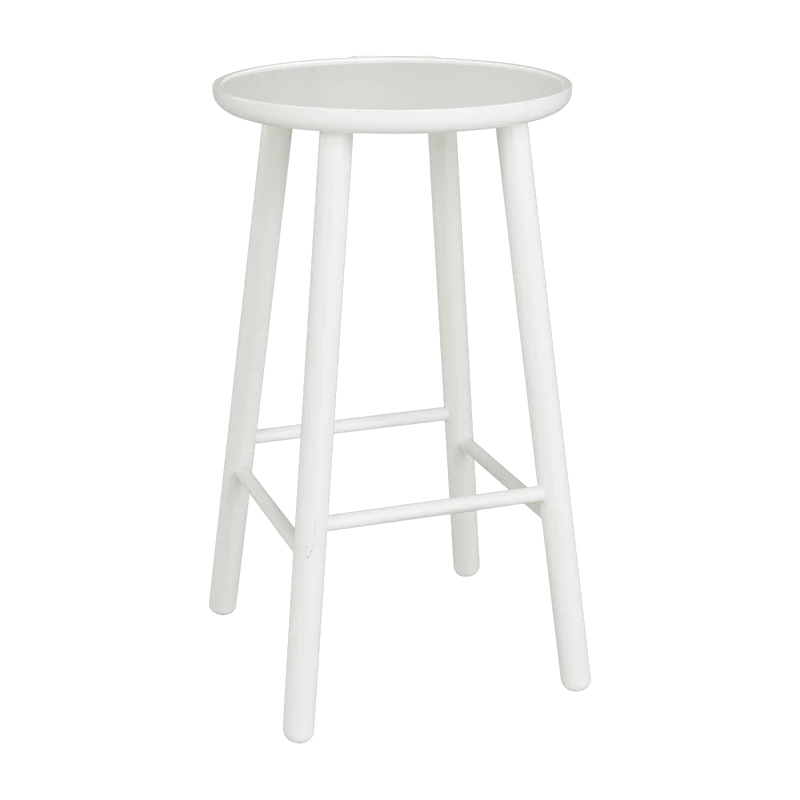 Tabouret de bar en bouleau blanc 63 cm ZigZag - Hans K