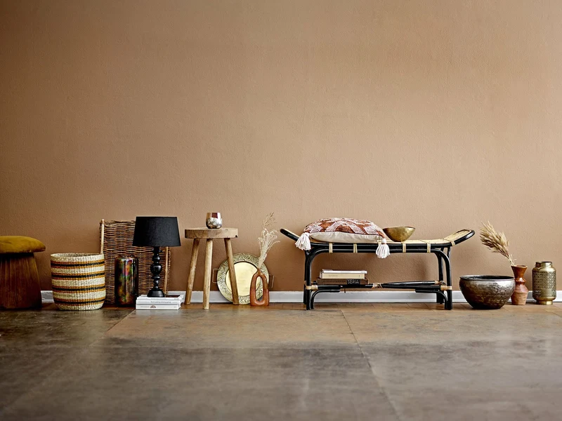 Roberta Pouf Marron Polyester - Bloomingville