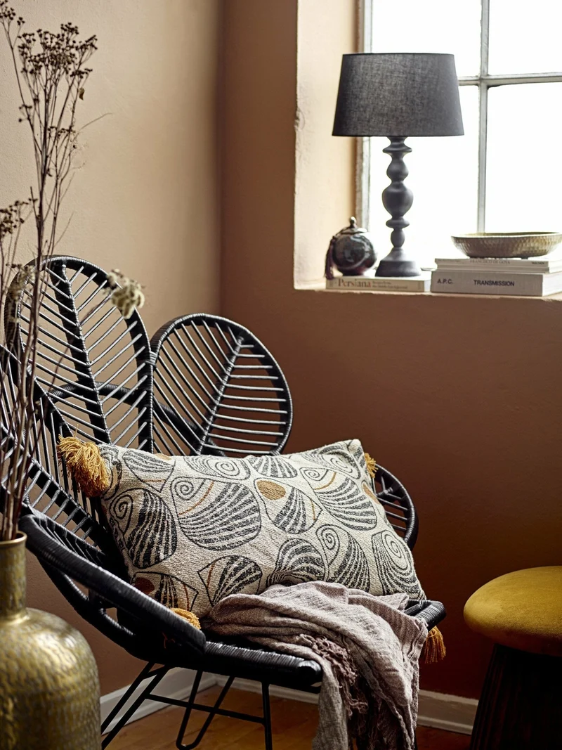 Roberta Pouf Marron Polyester - Bloomingville