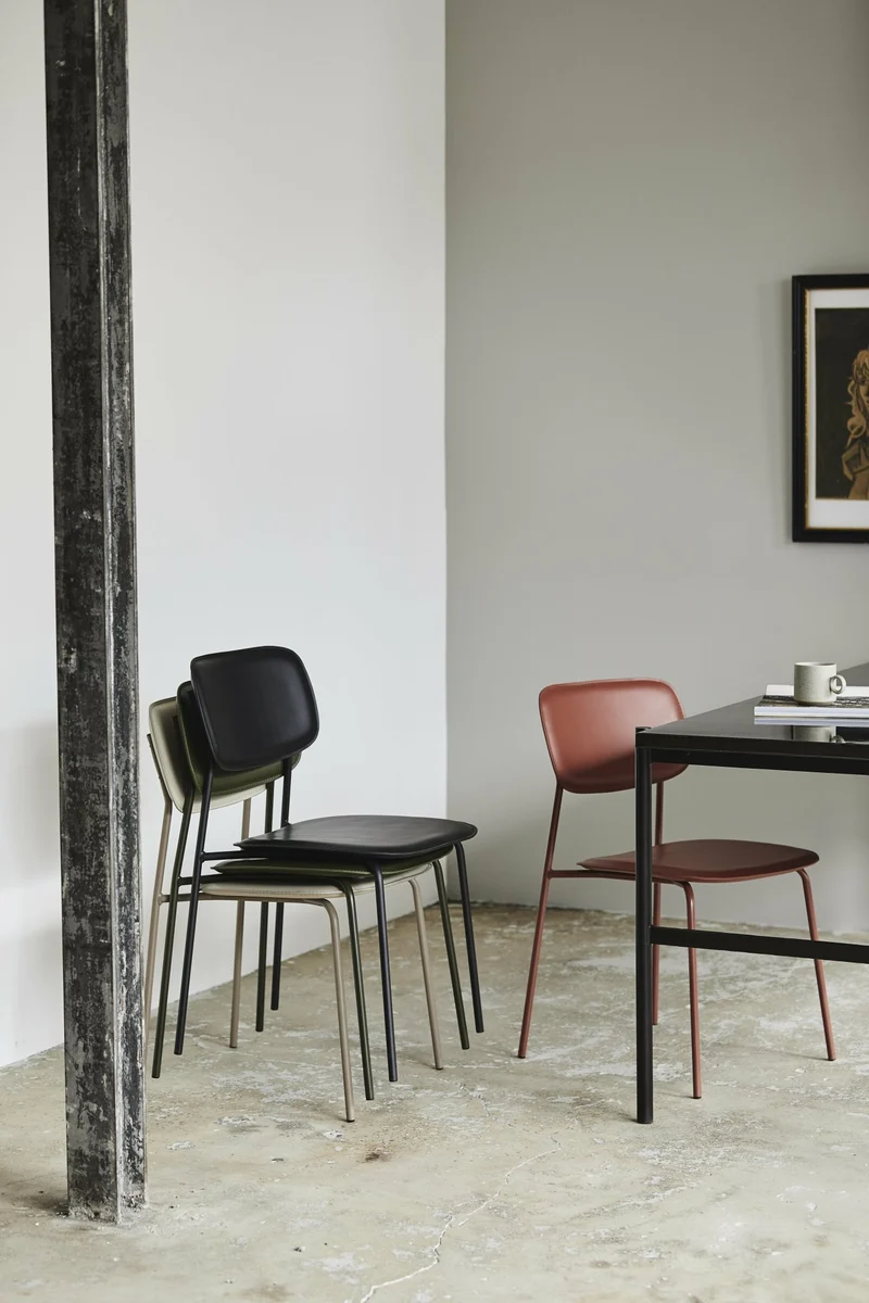 Chaise de salle à manger rouge rouille Esa - Nordal