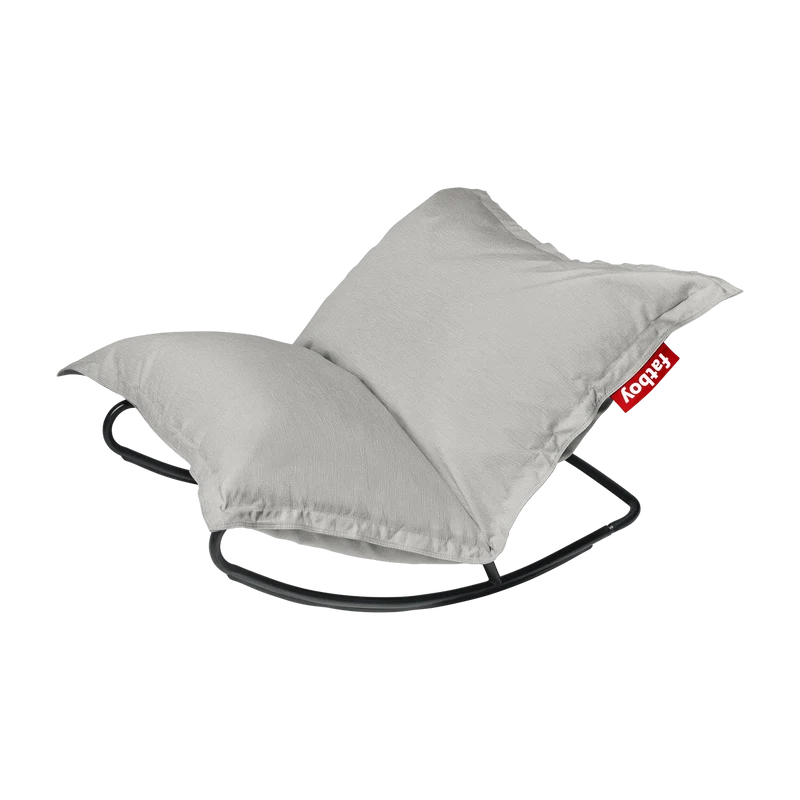 Fauteuil extérieur en métal avec coussin gris brume Rock 'n Roll Combi - Fatboy