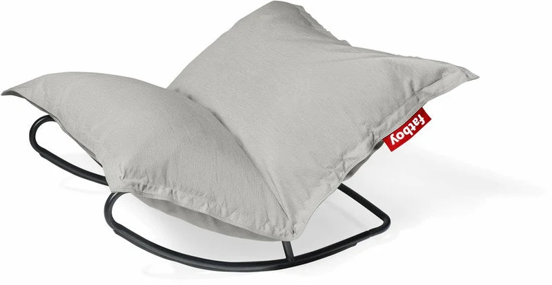 Fauteuil extérieur en métal avec coussin gris brume Rock 'n Roll Combi - Fatboy