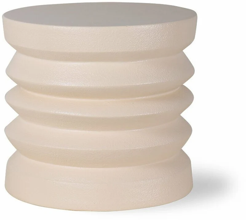 Table d'appoint en grès crème - HKLIVING
