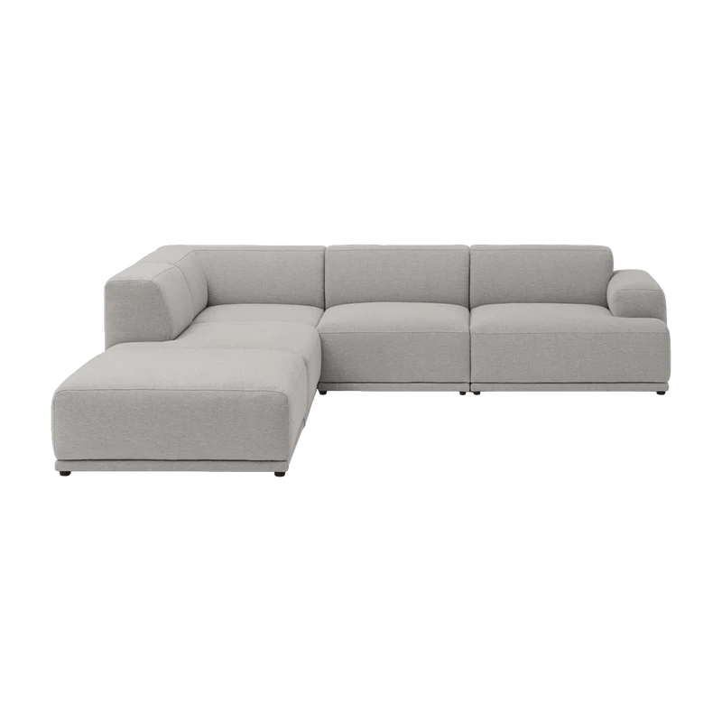Canapé d'angle gris clair Connect Soft - Muuto