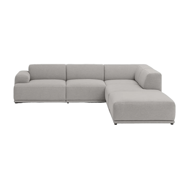 Canapé d'angle gris clair configuration 2 Connect Soft - Muuto