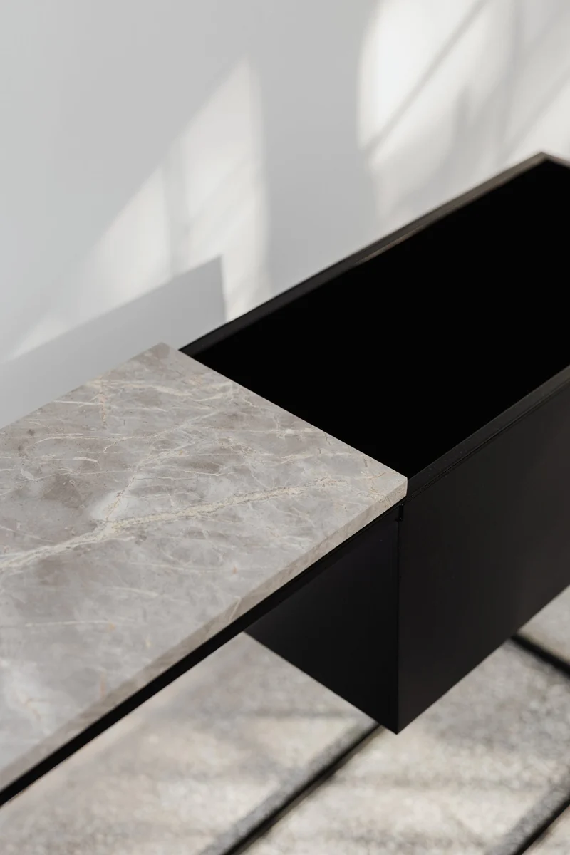 Console en marbre gris L Box Maxi - Un’common