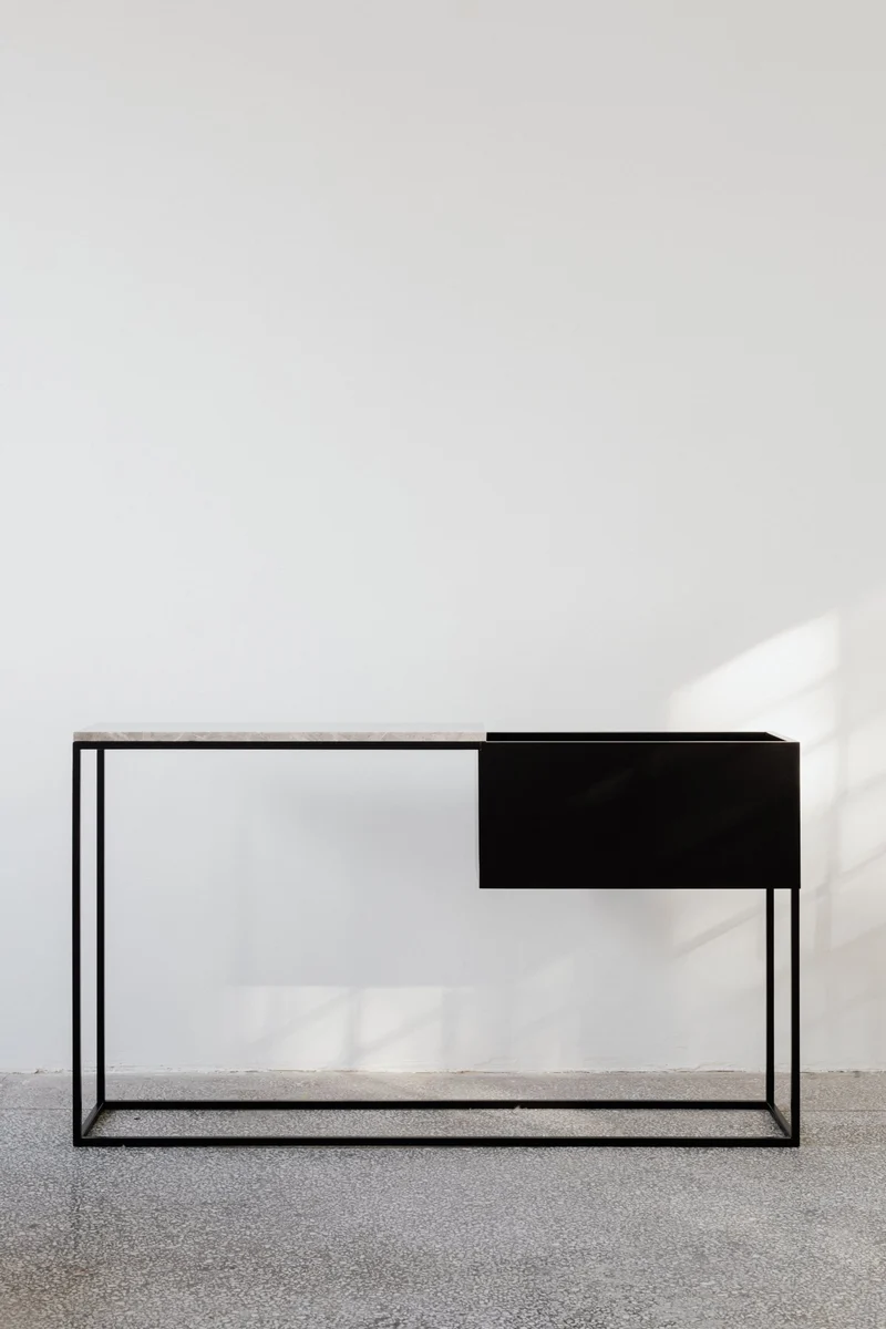 Console en marbre gris L Box Maxi - Un’common