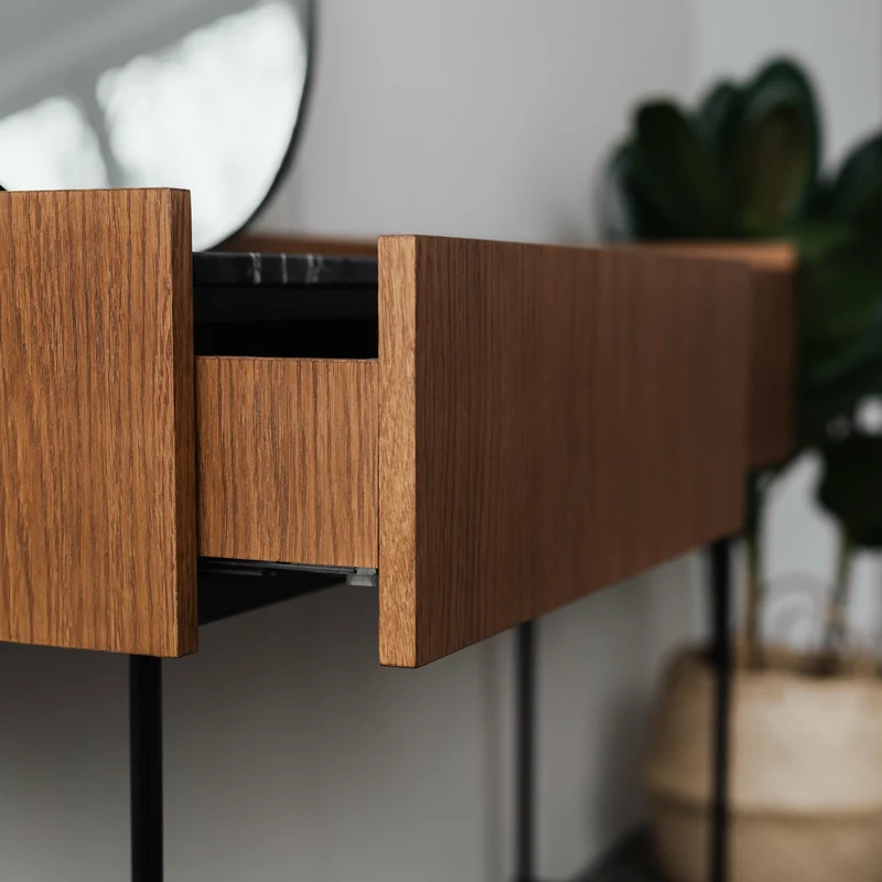 Console en chêne cognac Forst - Un'common