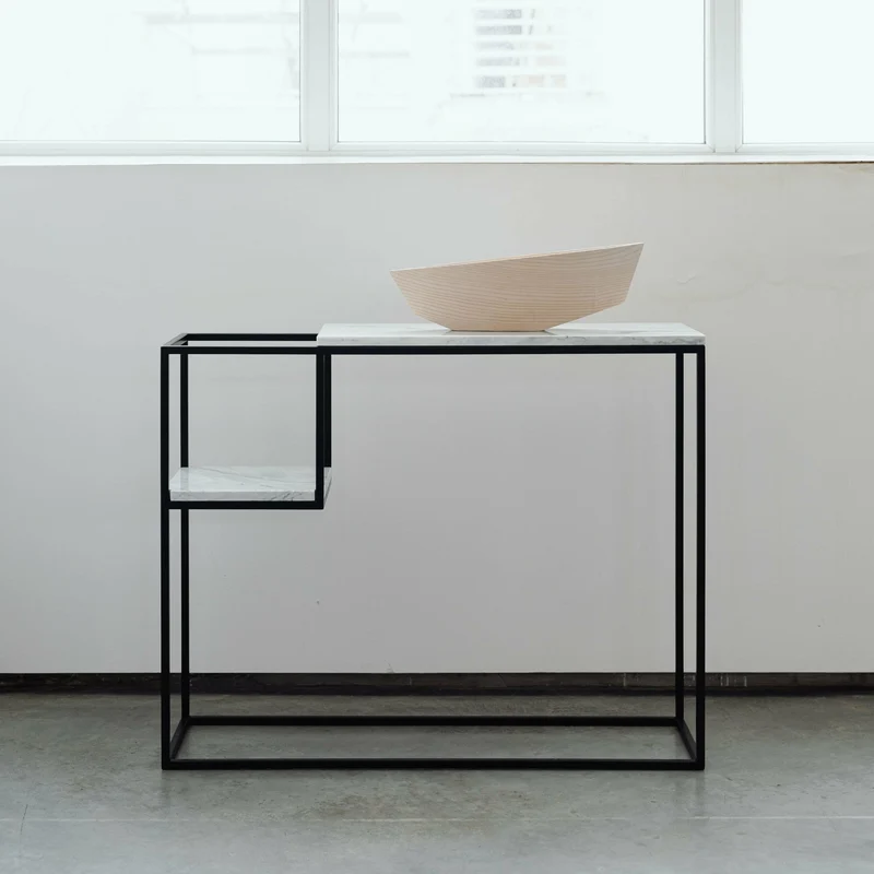 Console avec plateau en marbre blanc M Hop Maxi - Un’common