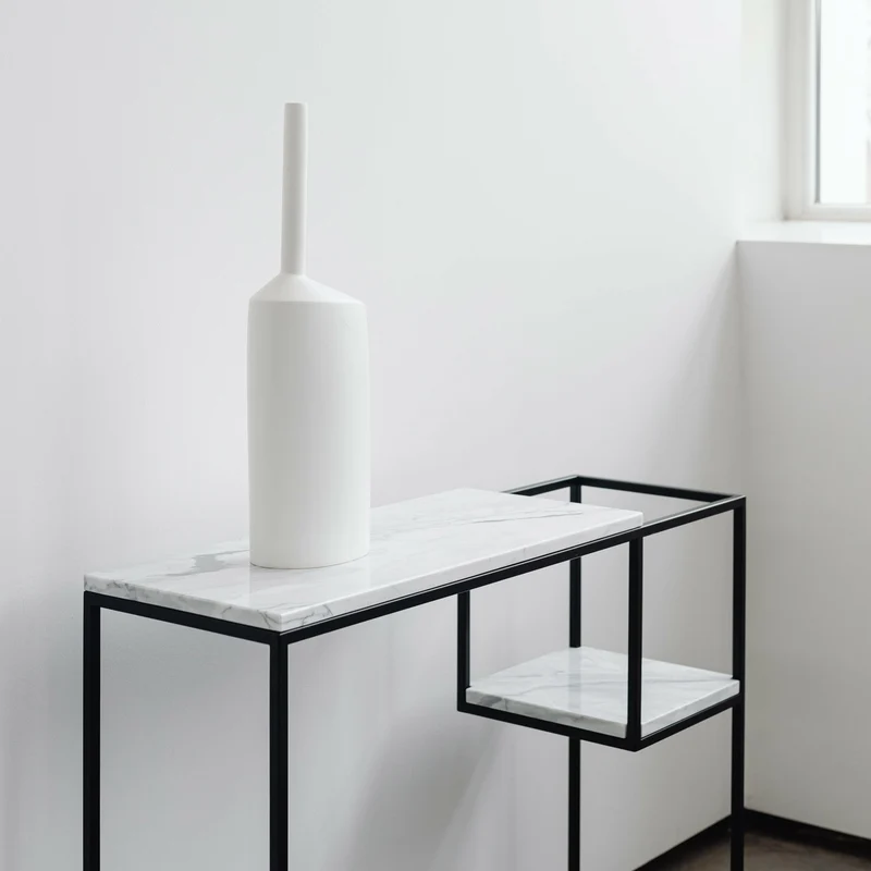 Console avec plateau en marbre blanc M Hop Maxi - Un’common